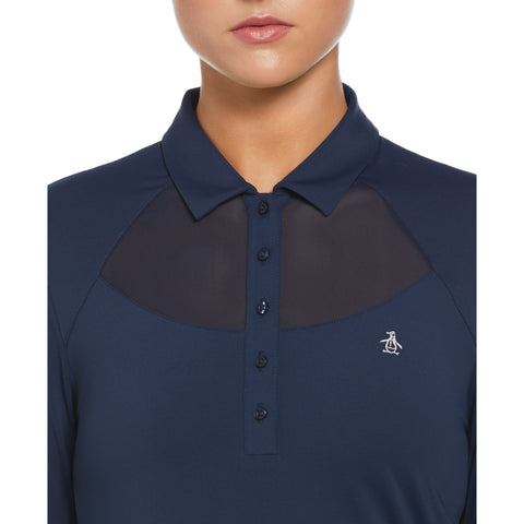 Mesh Yoke Polo (Black Iris) 