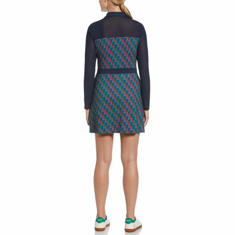 Penguin Print Dress (Black Iris) 