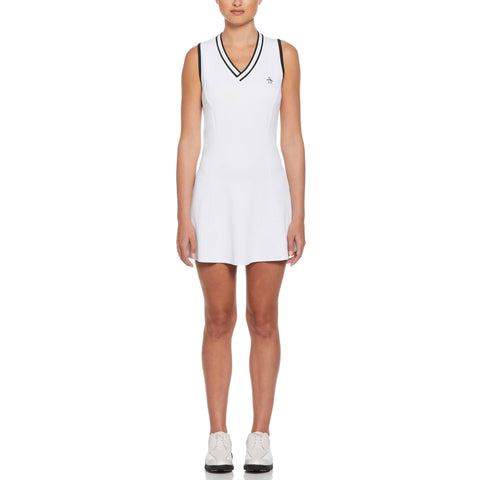 Womens Essential Tennis Dress (Bright White) 