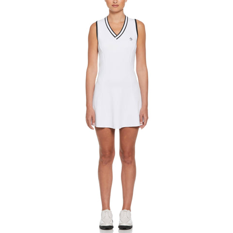Womens Essential Tennis Dress (Bright White) 