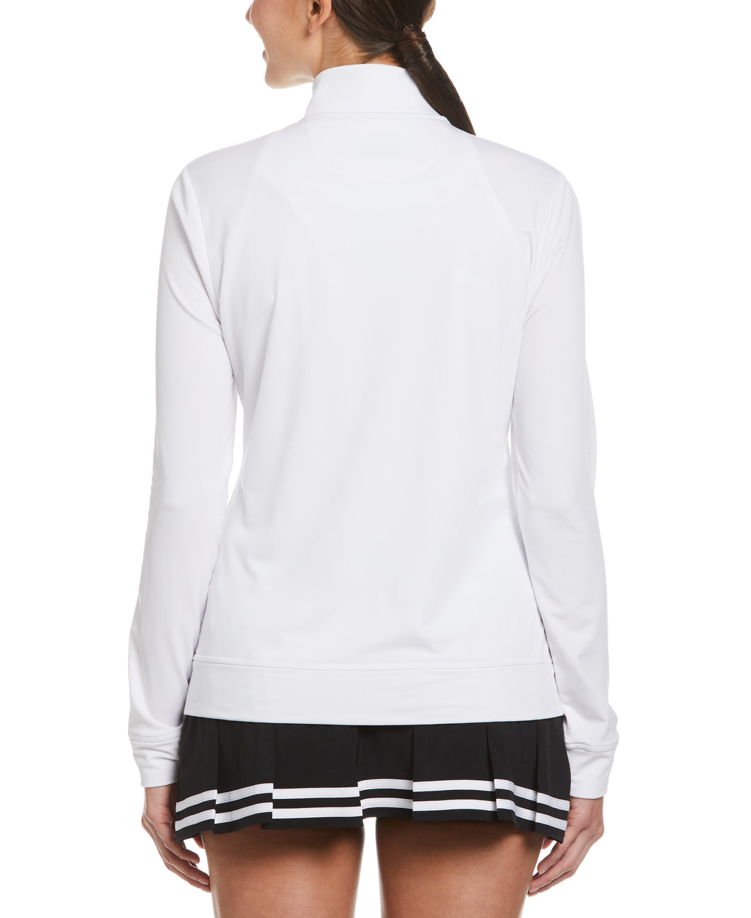 Womens Performance Track Style Tennis Jacket (Bright White) 