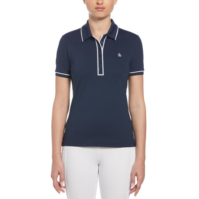 Performance Veronica Short Sleeve Golf Polo Shirt (Black Iris) 