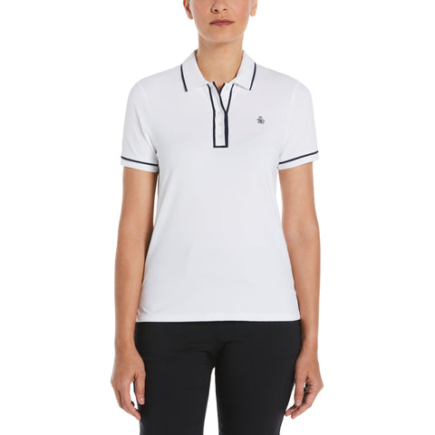 Performance Veronica Short Sleeve Golf Polo Shirt (Bright White) 
