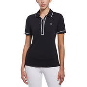 Performance Veronica Short Sleeve Golf Polo Shirt (Caviar) 