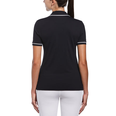 Performance Veronica Short Sleeve Golf Polo Shirt (Caviar) 