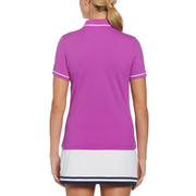 Performance Veronica Short Sleeve Golf Polo Shirt (Purple Cactus Flower) 