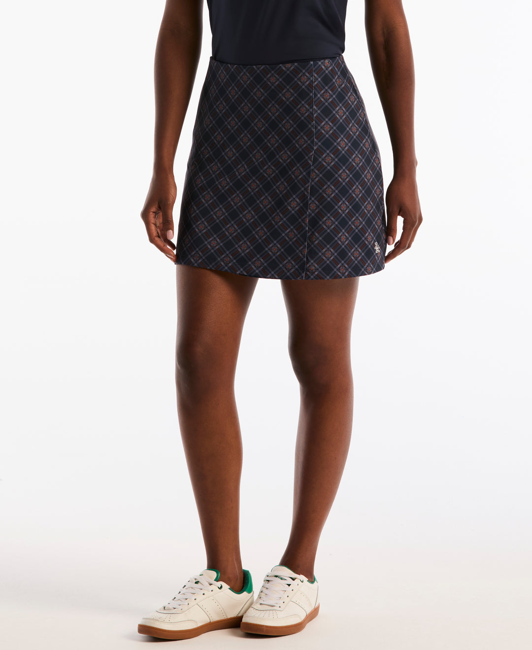 Women's Plaid Wrap Golf Skort (Black Iris) 