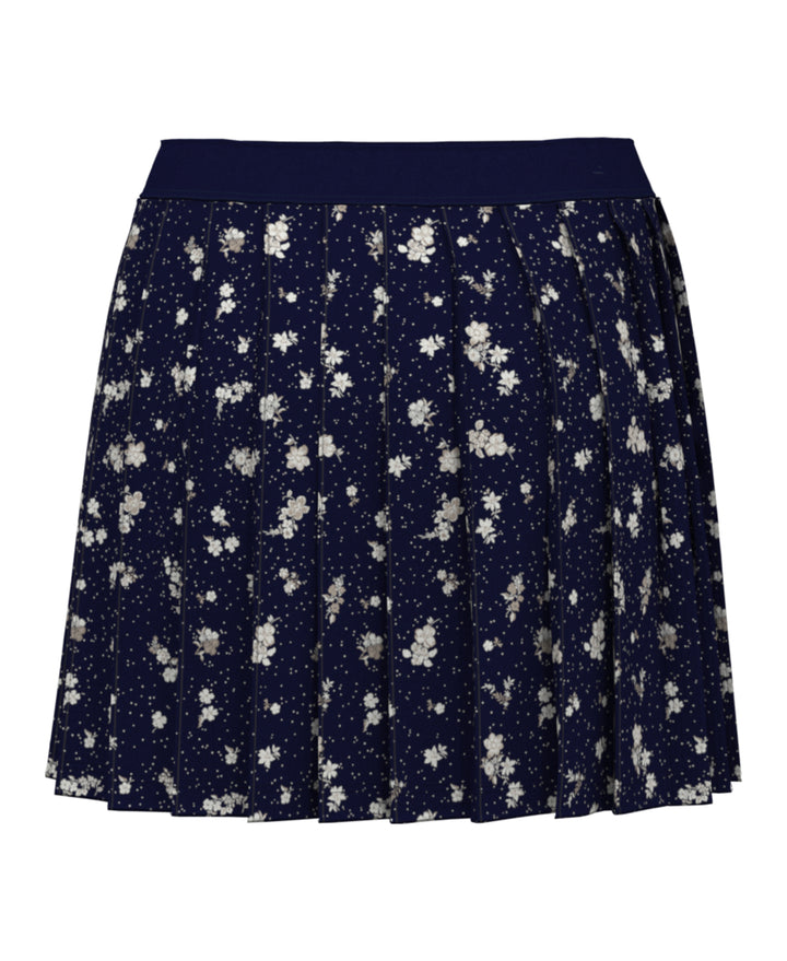 Women's Pleated Floral Skort (Black Iris) 