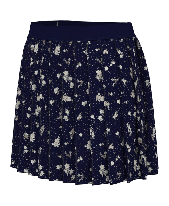 Women's Pleated Floral Skort (Black Iris) 
