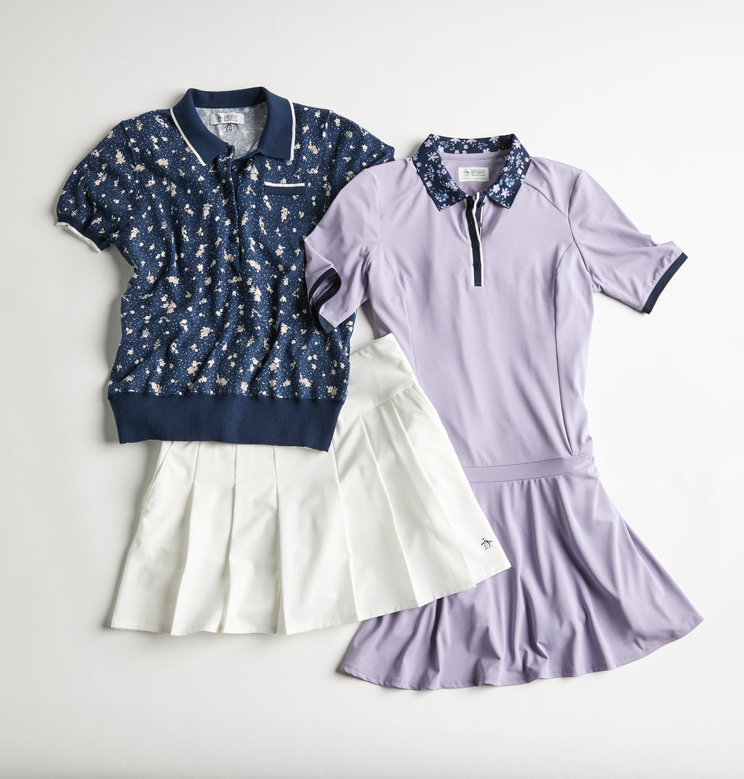 Women's Printed Collar Half Sleeve Golf Dress-Dresses-Original Penguin