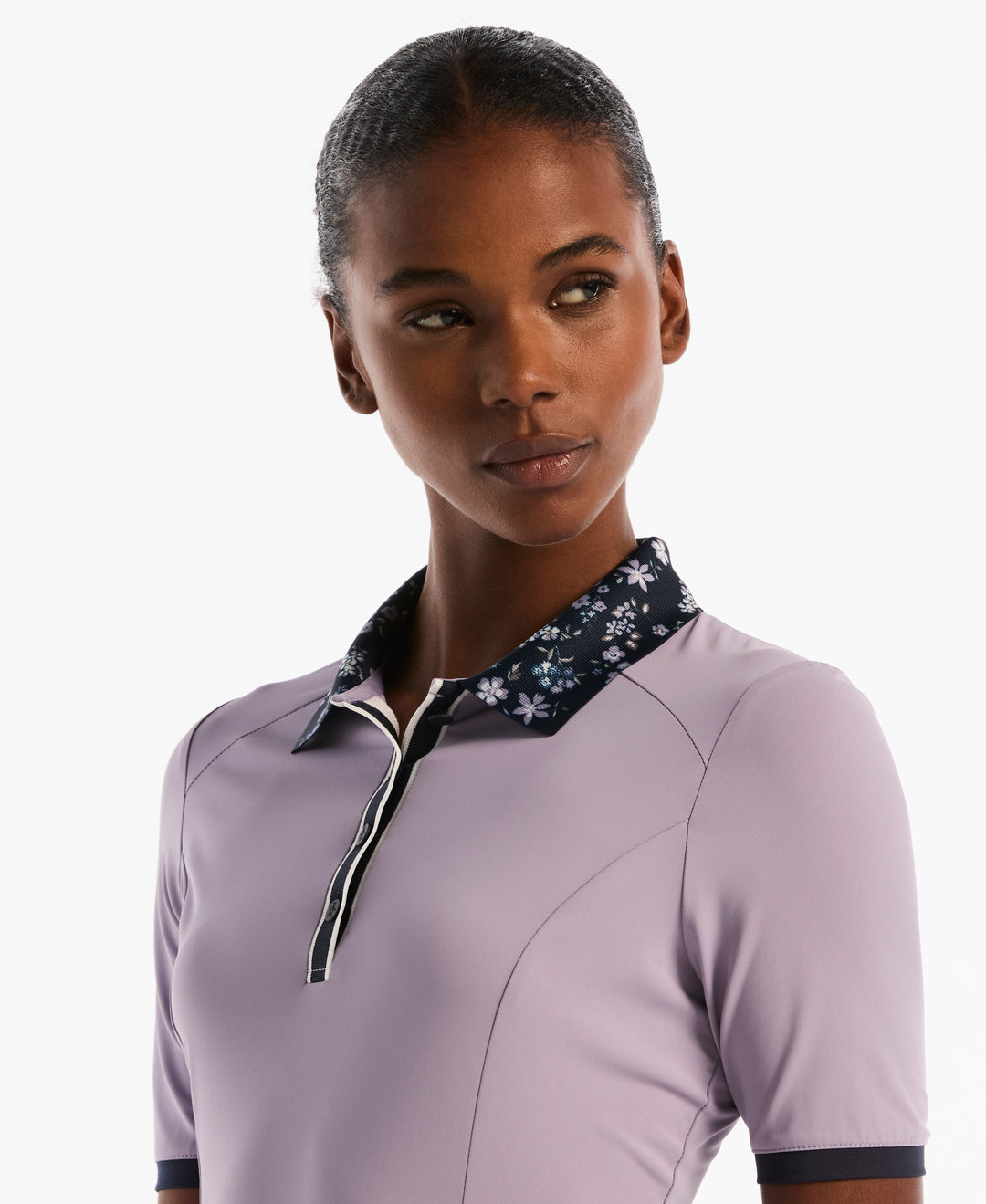 Women's Printed Collar Half Sleeve Golf Dress-Dresses-Original Penguin