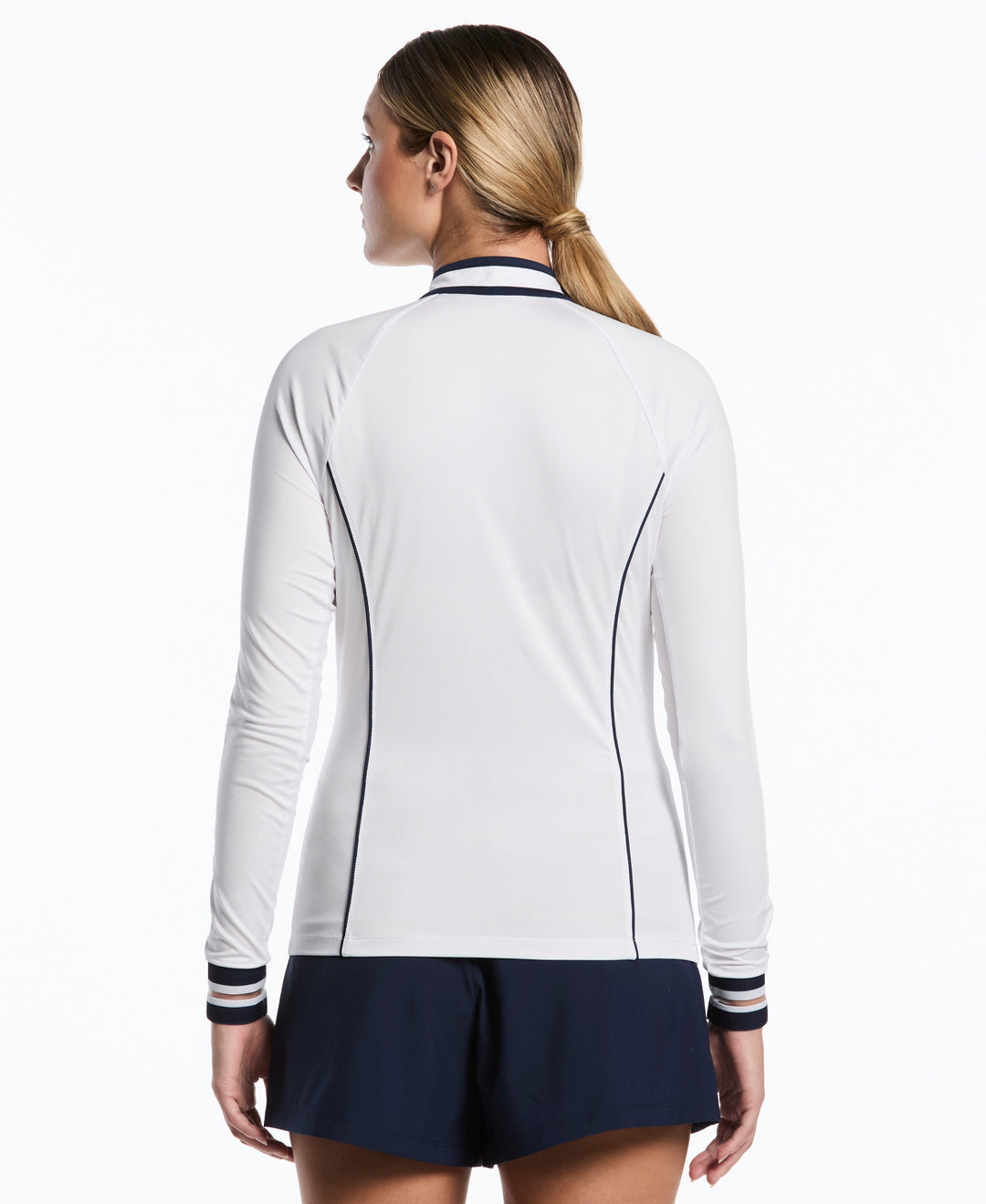 Quarter Zip UV Protection Shirt (Bright White) 