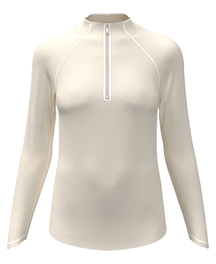 Solid Long Sleeve Tennis Shirt with Sun Protection (Silver Birch) 