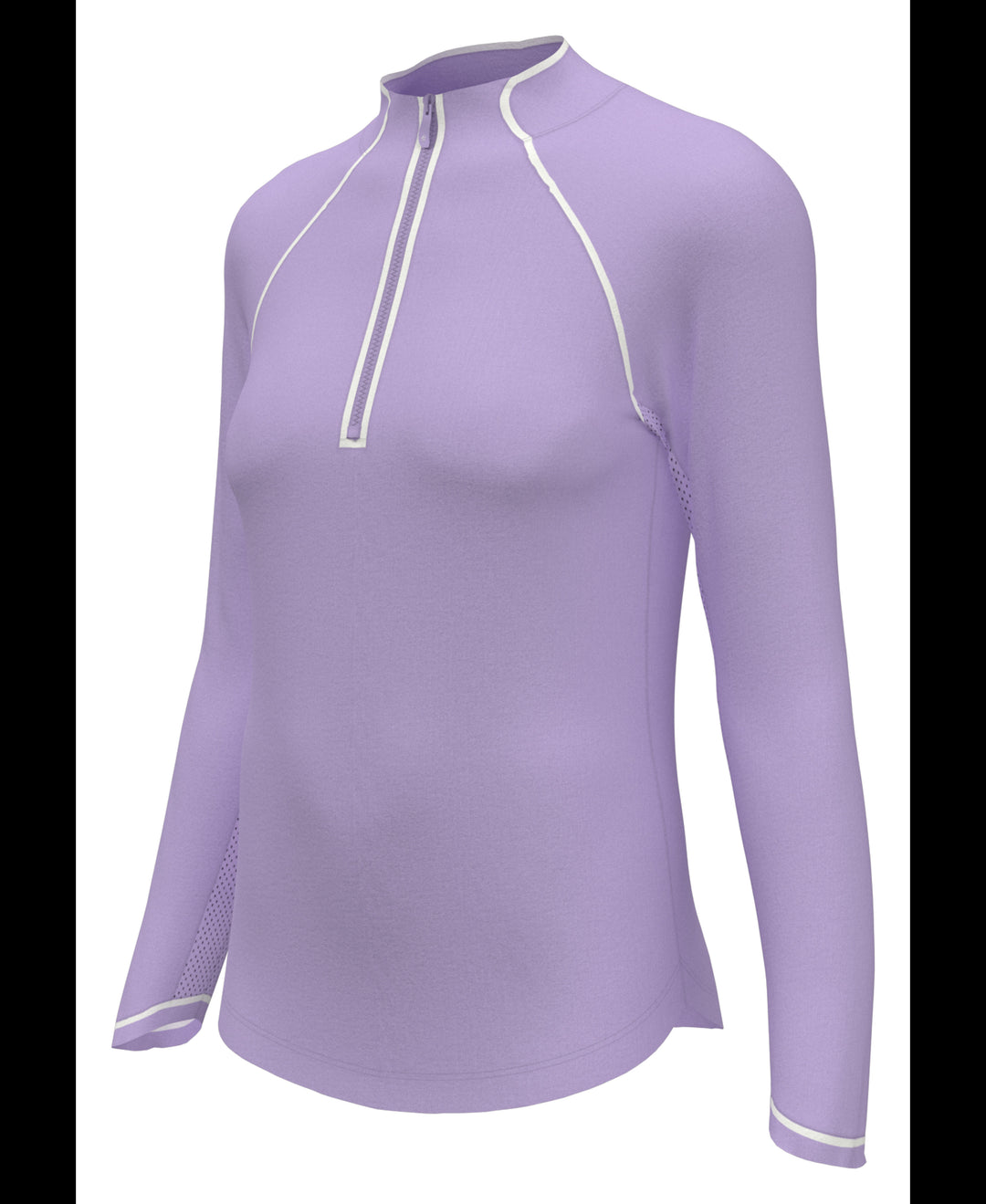 Solid Long Sleeve Tennis Shirt with Sun Protection (Lavender) 