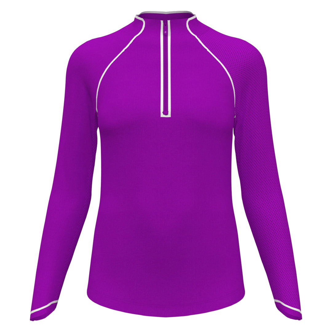 Women's Solid Sun Protection Tennis Shirt-Women's Shirts-Original Penguin