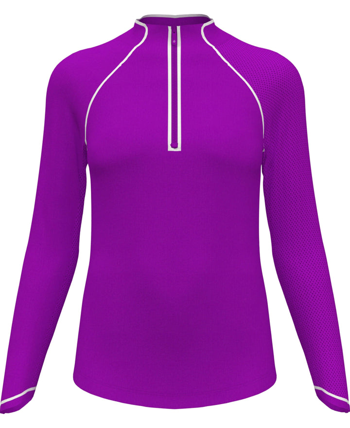 Women's Solid Sun Protection Tennis Shirt-Women's Shirts-Original Penguin