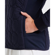 Quilted Tipped Collar Puffer (Black Iris) 
