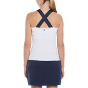 Ribbed Criss Cross Tennis Tank Top (Bright White) 