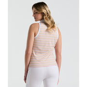 Women's Ribbed Stripe Top  (Bright White) 