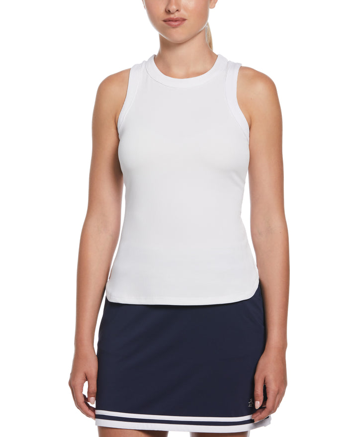 Ribbed Tennis Tank Top (Bright White) 