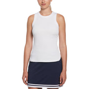Ribbed Tennis Tank Top (Bright White) 