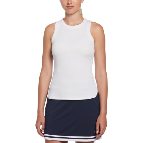 Ribbed Tennis Tank Top (Bright White) 