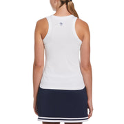 Ribbed Tennis Tank Top (Bright White) 