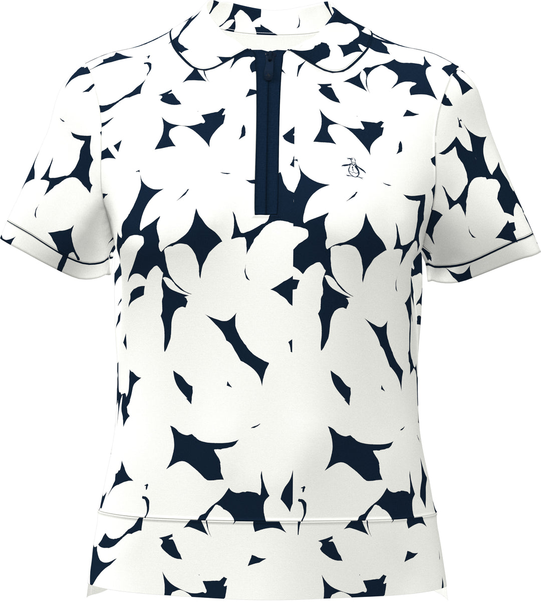 Riviera Floral Golf Polo (Black Iris) 
