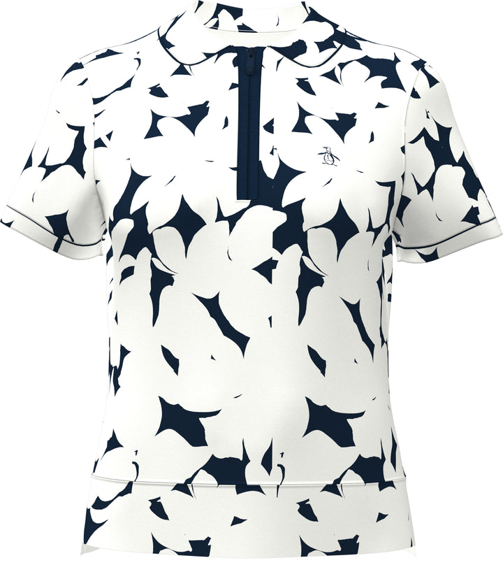 Riviera Floral Golf Polo (Black Iris) 