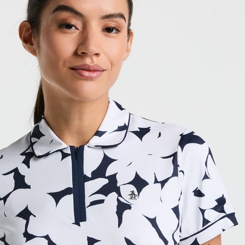 Women's Riviera Floral Golf Polo-Women's Polos-Original Penguin