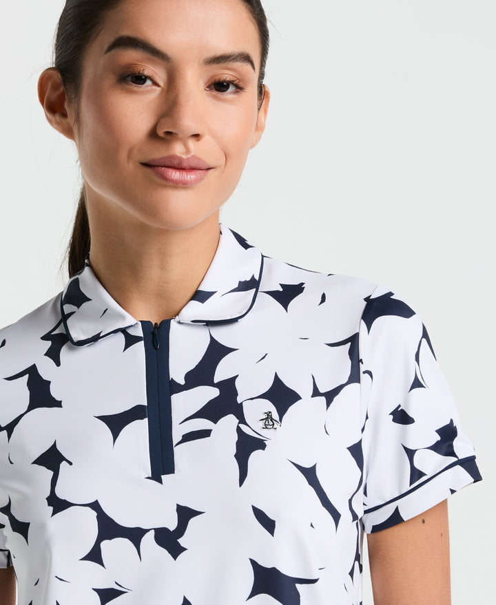 Riviera Floral Golf Polo (Black Iris) 