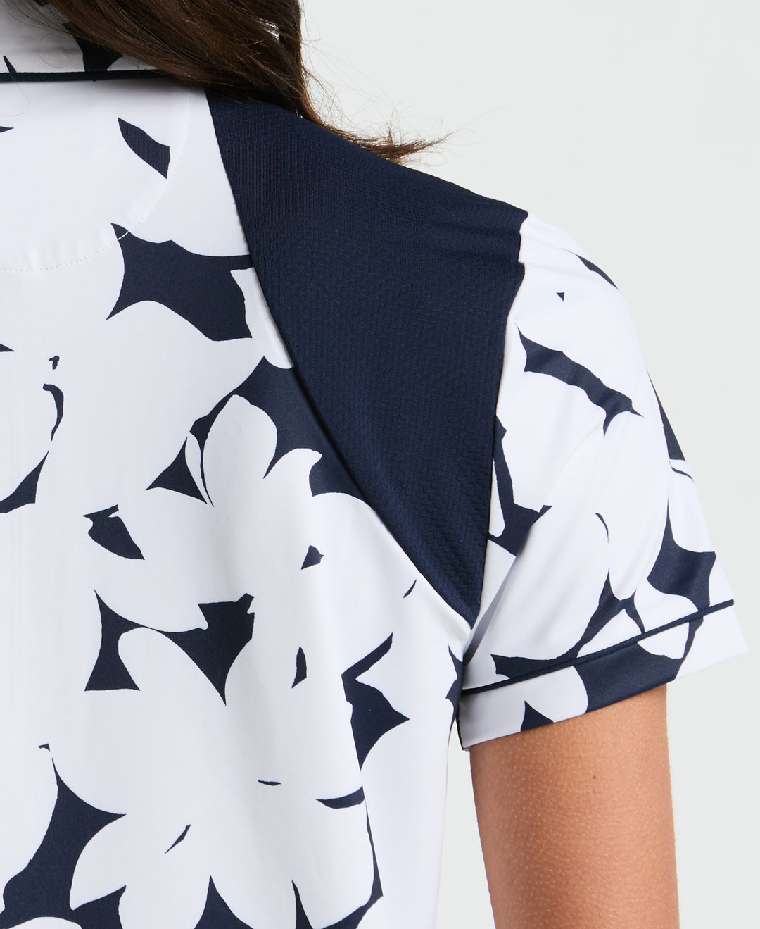 Riviera Floral Golf Polo (Black Iris) 