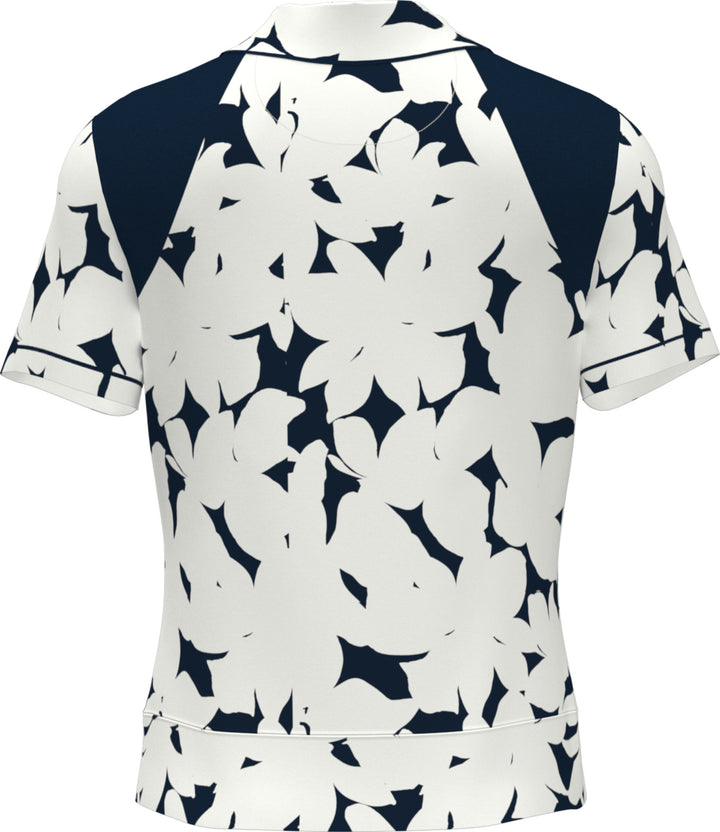 Riviera Floral Golf Polo (Black Iris) 