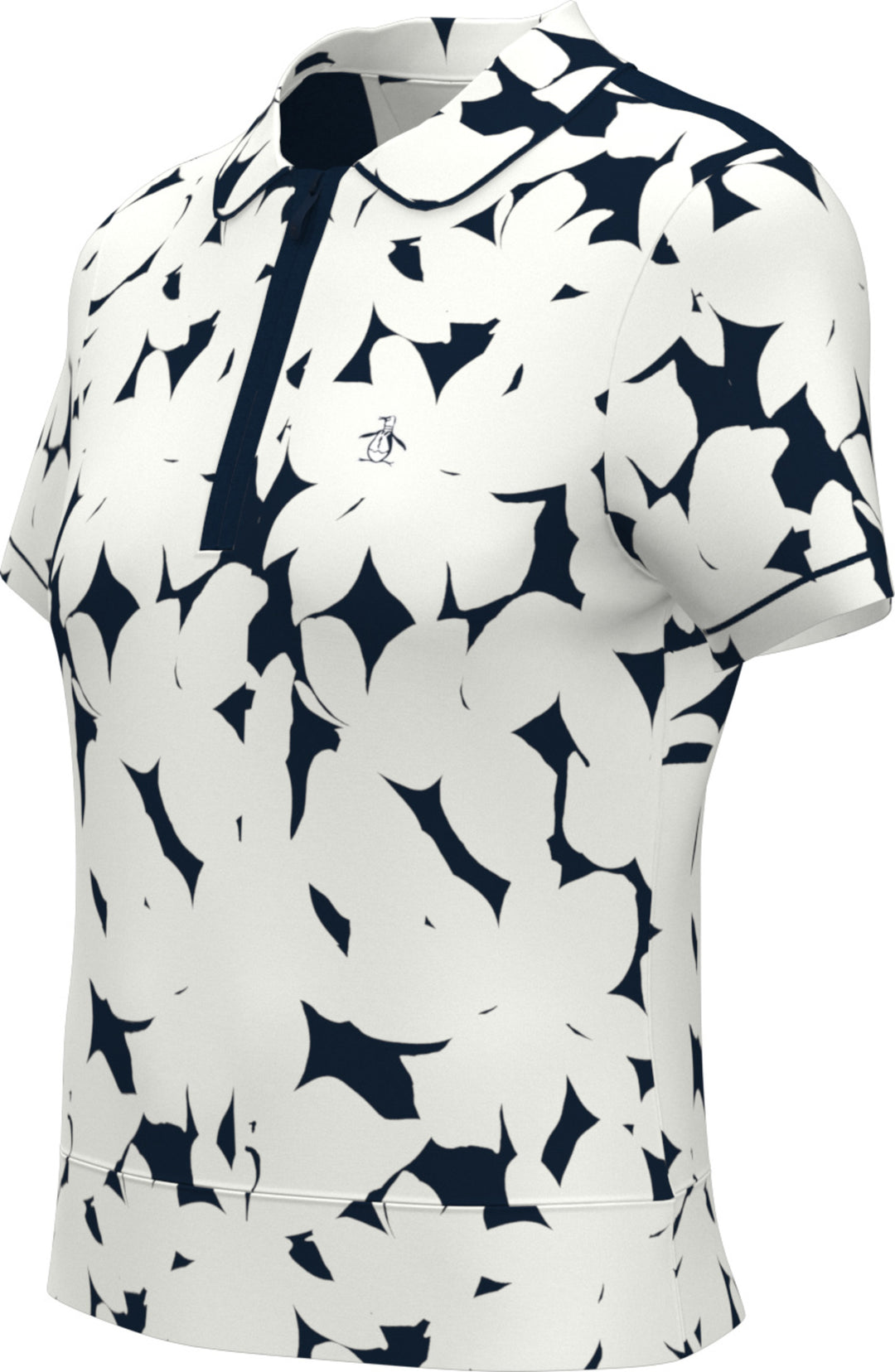 Riviera Floral Golf Polo (Black Iris) 
