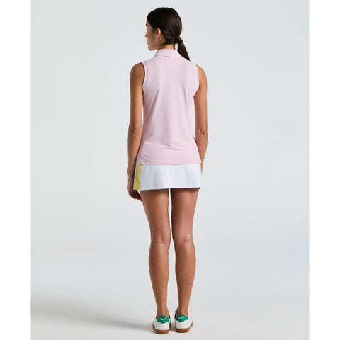 Tennis Side Stripped Ribbed Tennis Skort (Bright White) 