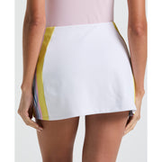 Tennis Side Stripped Ribbed Tennis Skort (Bright White) 