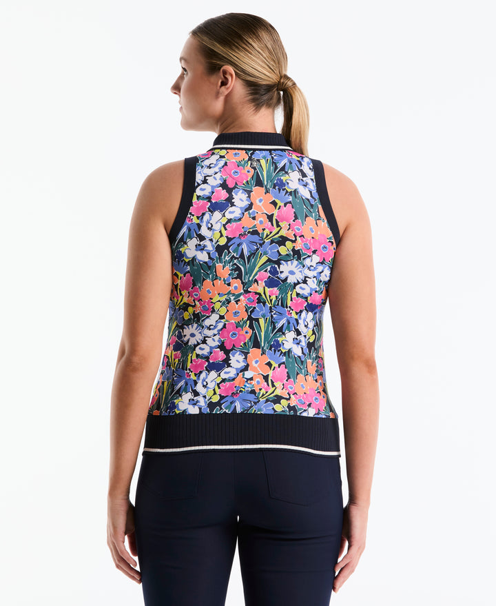 Sketch Floral Sleeveless Polo-Polos-Original Penguin
