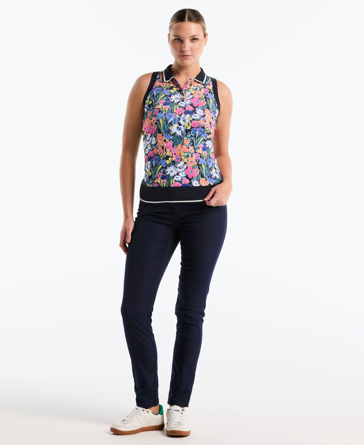 Sketch Floral Sleeveless Polo-Polos-Original Penguin