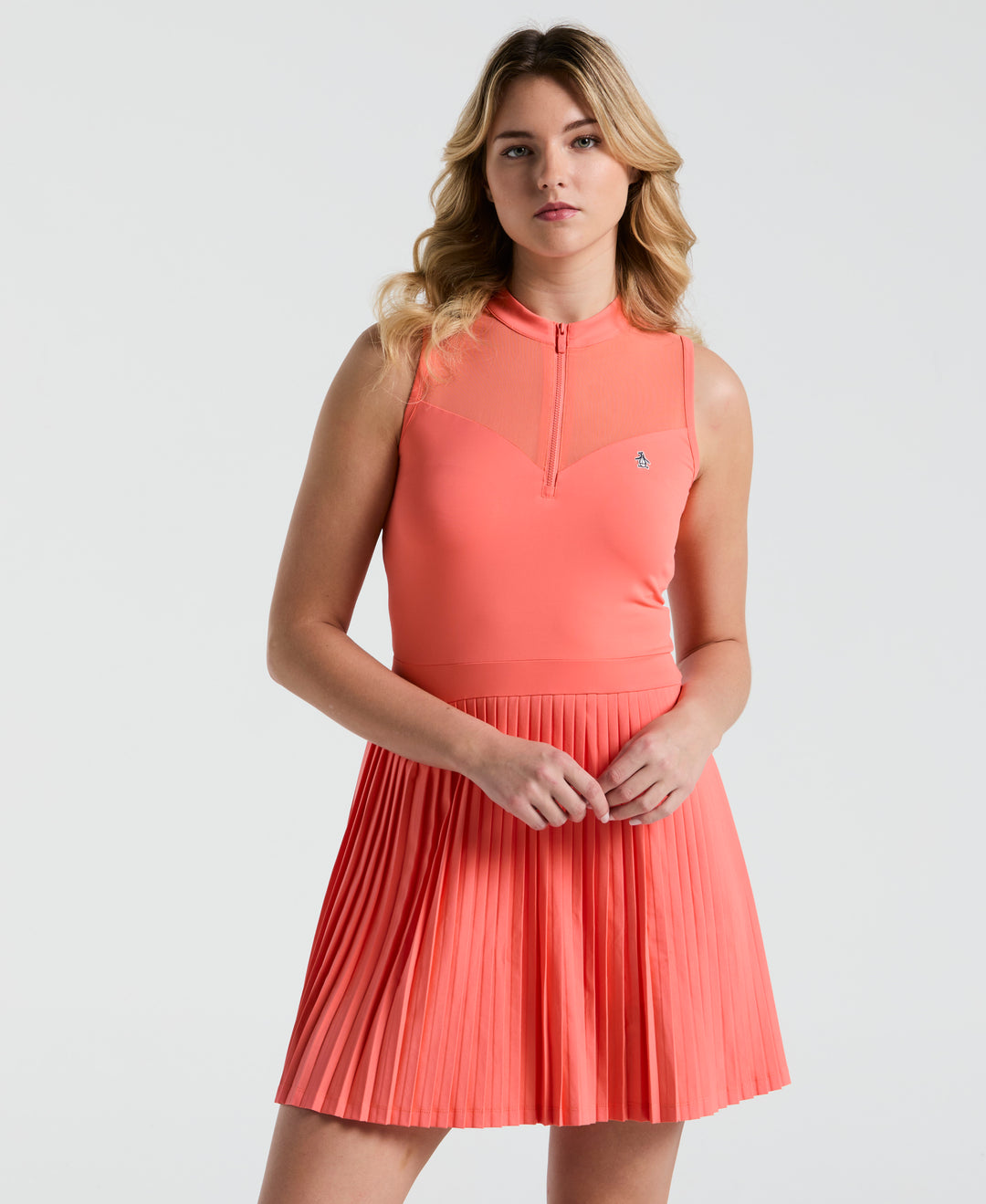Color Block Golf Dress (Coral Quartz) 