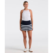 Women's Striped Pleated Tennis Skort-Skorts-Original Penguin