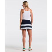 Women's Striped Pleated Tennis Skort-Skorts-Original Penguin