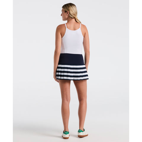 Women's Striped Pleated Tennis Skort-Skorts-Original Penguin
