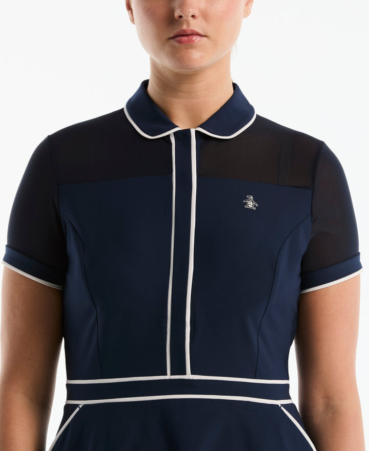 Women's Veronica Contrast Tipping Dress-Dresses-Original Penguin