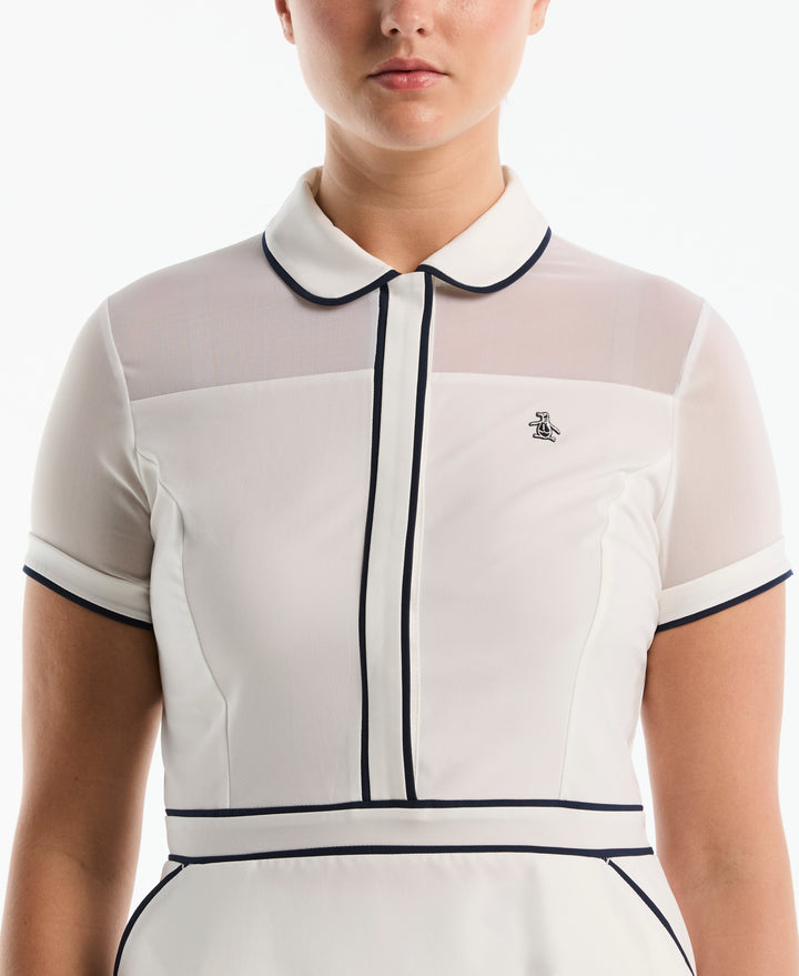 Women's Veronica Contrast Tipping Dress-Dresses-Original Penguin
