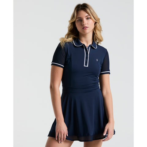 Veronica Short Sleeve Golf Dress (Black Iris) 