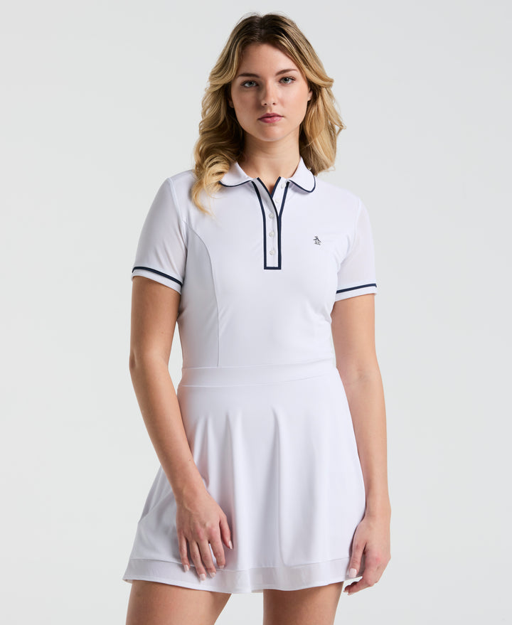 Veronica Short Sleeve Golf Dress (Bright White) 