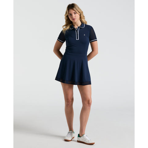 Veronica Short Sleeve Golf Dress (Black Iris) 