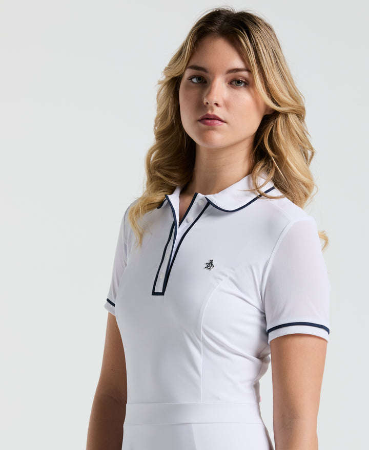 Veronica Short Sleeve Golf Dress (Bright White) 