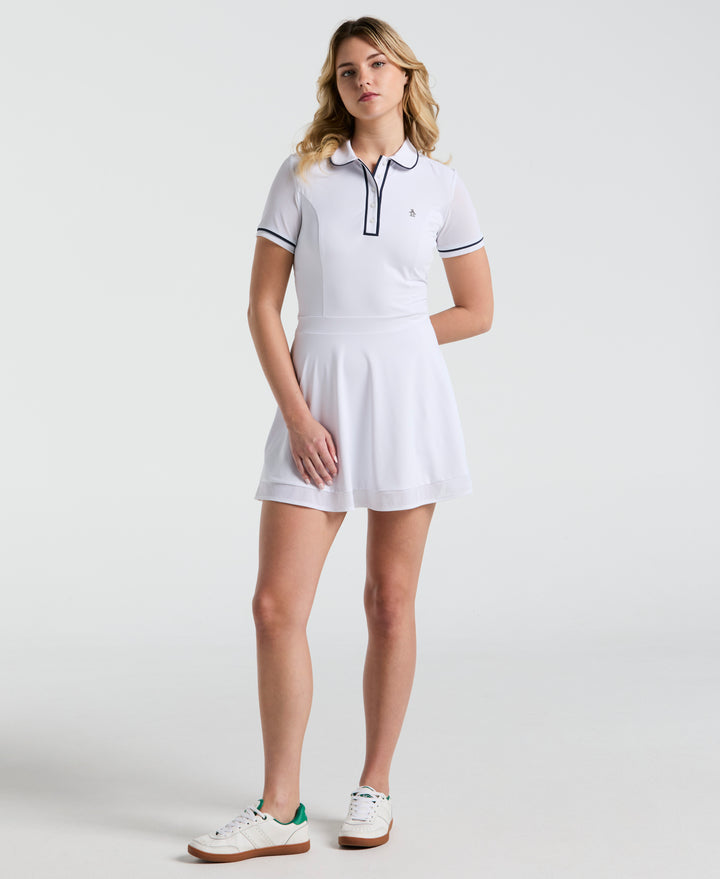 Veronica Short Sleeve Golf Dress (Bright White) 