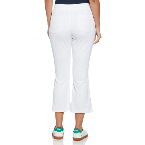 Veronica Open Front Crop Flare Golf Pant (Bright White) 